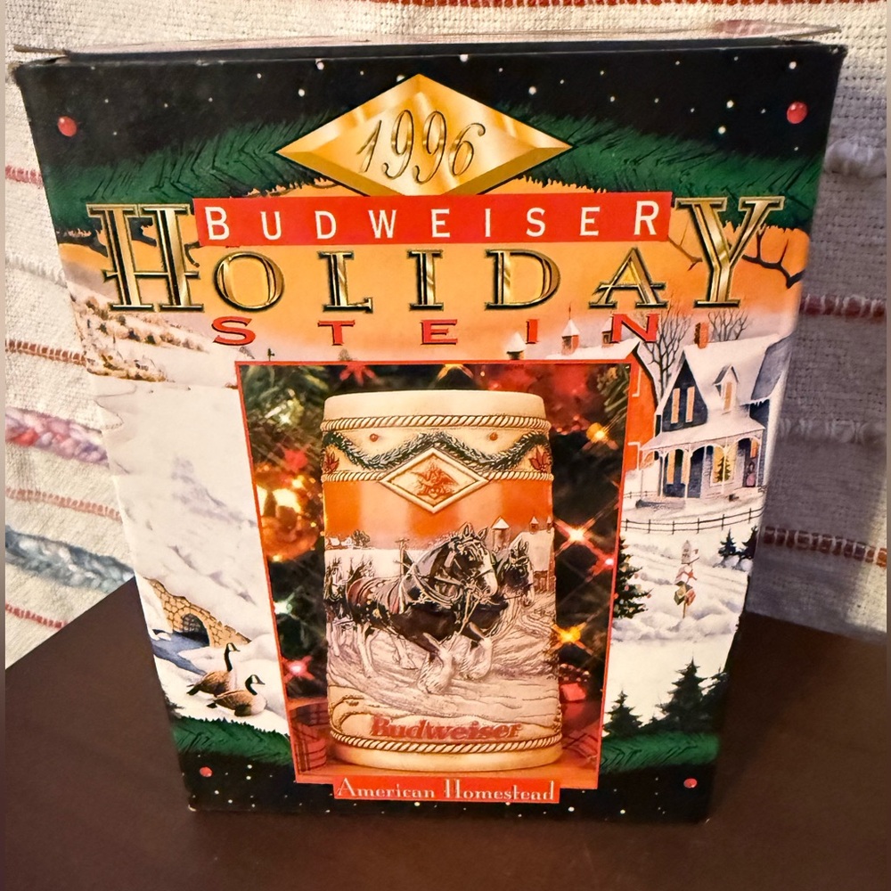 Vintage Budweiser 1996 Holiday Stein‎